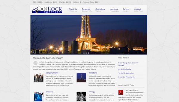 stock ticker and updated news for canrock